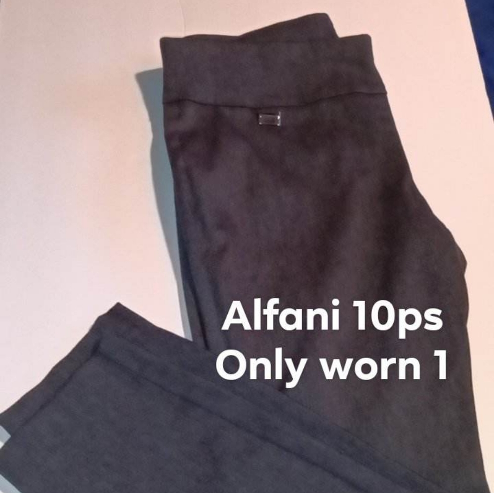 Dark gray slacks